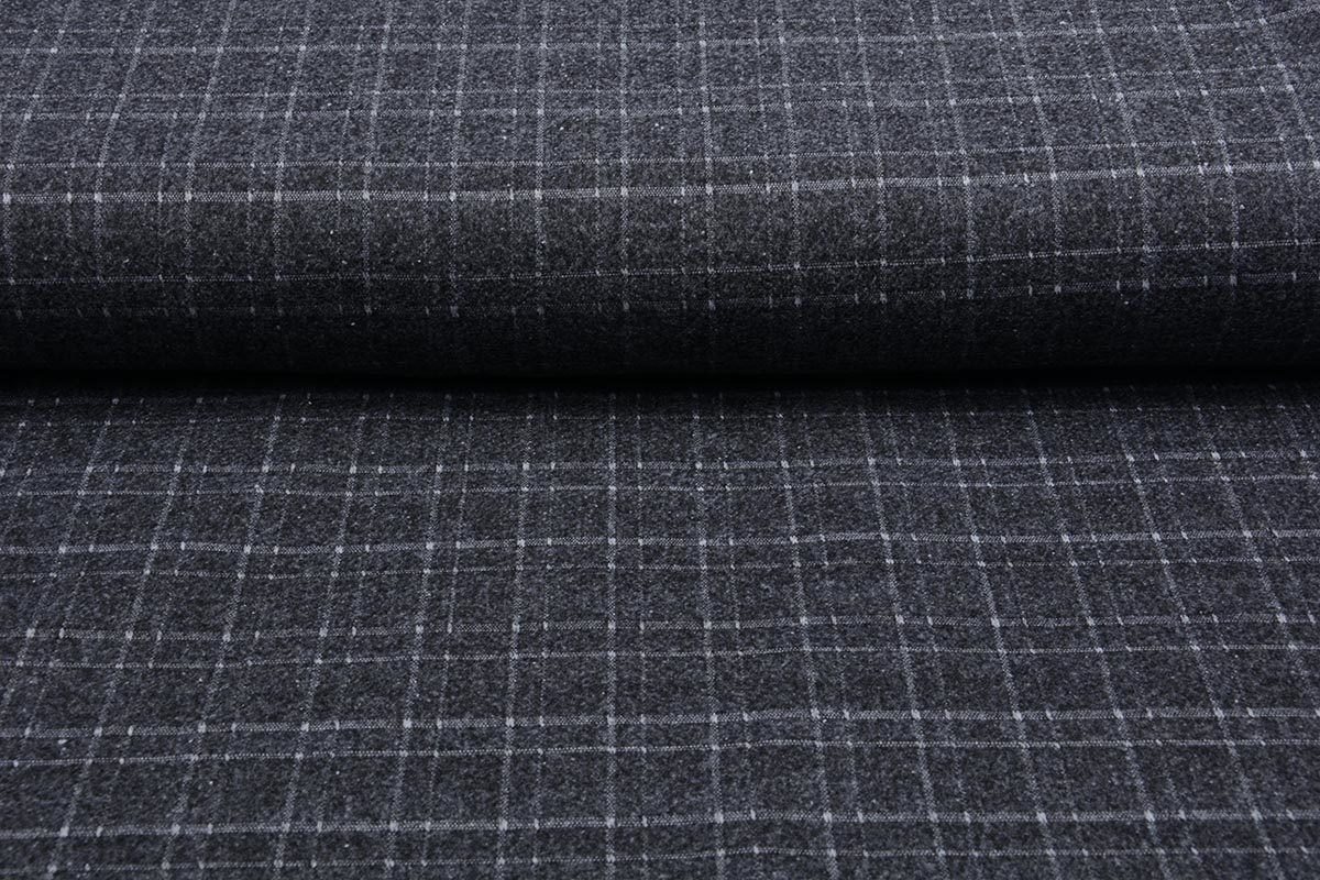 Knitted Checkered Berlia Dark Gray