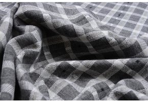 Knitted Checkered  Small Berlia Gray White