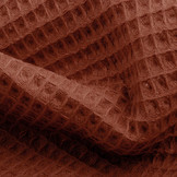 Waffelpiqué Baumwolle Rust Brique