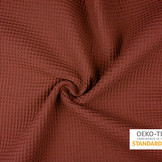 Waffelpiqué Baumwolle Rust Brique