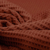 Waffelpiqué Baumwolle Rust Brique