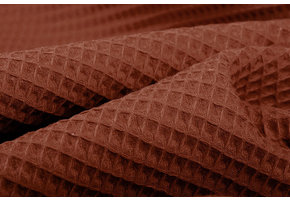 Waffle Pique Rust Brique