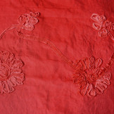 Katoen Corduroy Rib Bloem Lint Rood