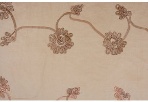Cotton Corduroy Rib Flower Ribbon Light Sand