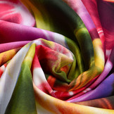 100% Viscose Digitaal Print Neon Roze Groen