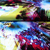100% Viscose Digitaal Print Arti Lime