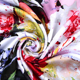 100% Viskose Digital Printed Lily