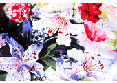 100% Viscose Digital Printed Lily