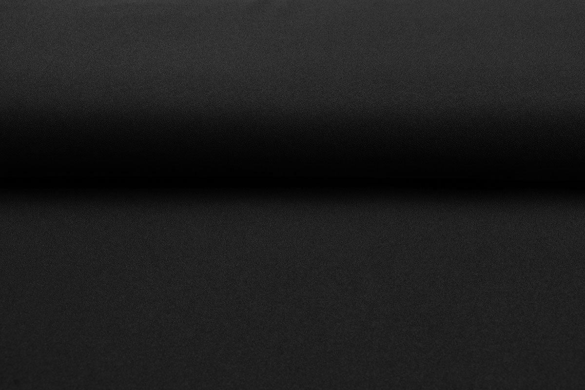 Stretch Crepe Satijn 2 Sides Zwart