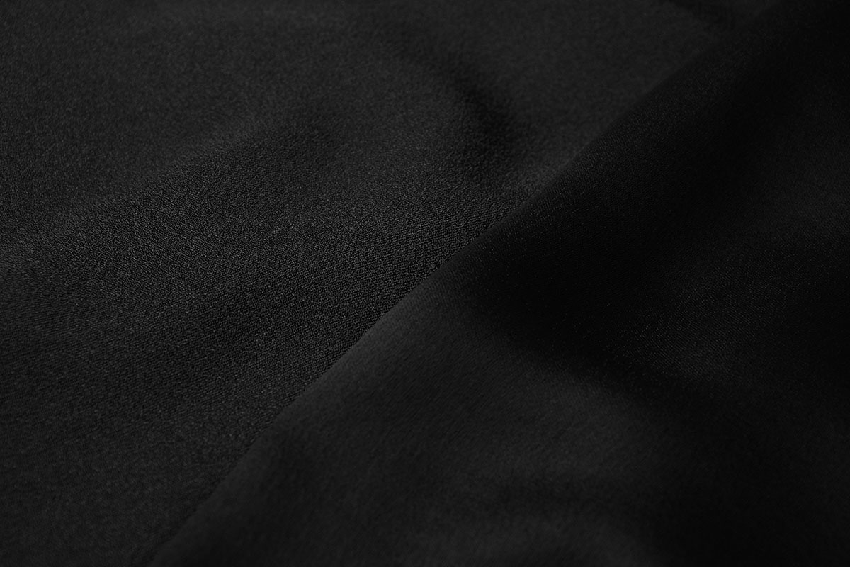 Stretch Krepp Satin 2 Seiten Schwarz