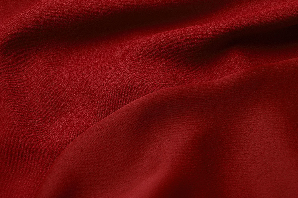 Stretch Crepe Satin 2 Sides Red