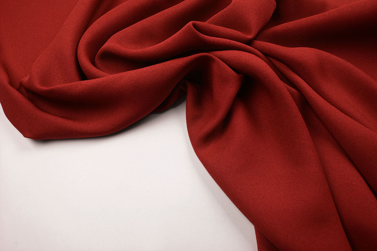 Stretch Crepe Satijn 2 sides Rood