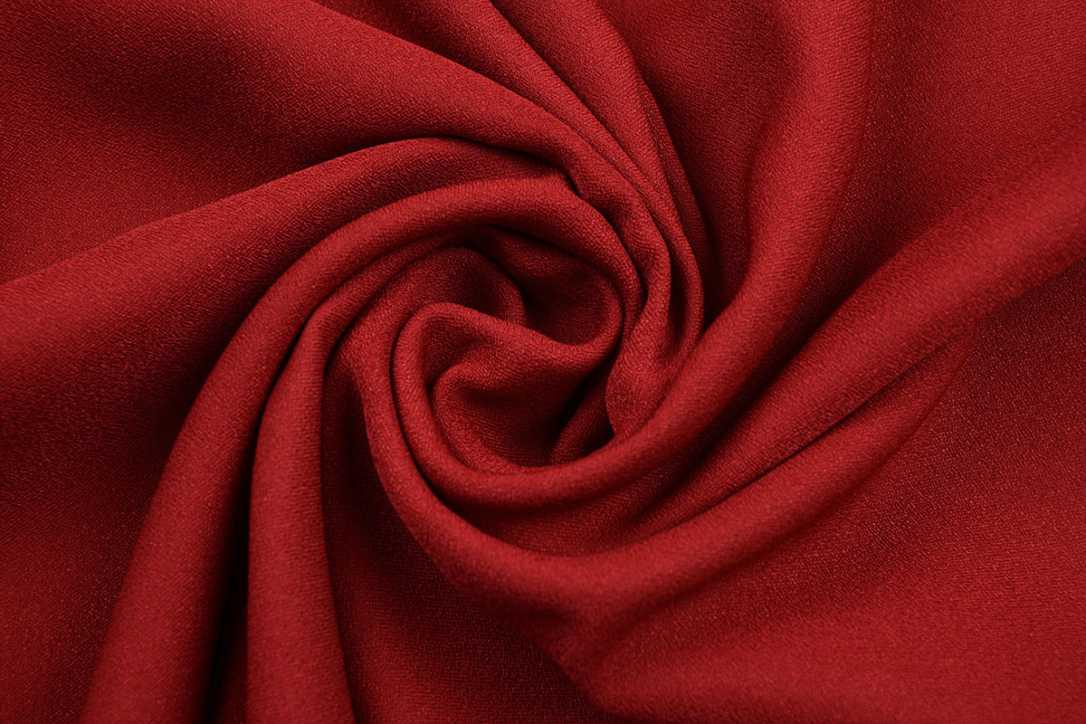 Stretch Crepe Satijn 2 sides Rood