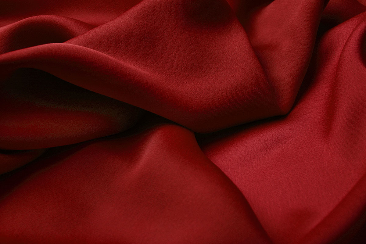 Stretch Crepe Satijn 2 sides Rood