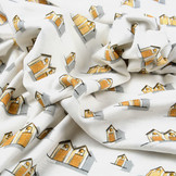Cotton Jersey vakantiehuisjes Geel
