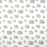 Cotton Jersey vakantiehuisjes Groen