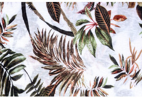 Tricot Botanic Jungle Weiß