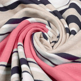 Viscose Jersey Stripes Coral Pink