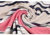 Viscose Jersey Strepen Koraal Roze