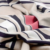 Viscose Jersey Stripes Coral Pink