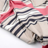 Viscose Jersey Strepen Koraal Roze