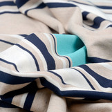 Viscose Jersey Stripes Sea Green