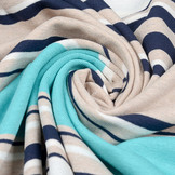 Viscose Jersey Stripes Sea Green