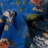 Lycra Trikot Simmer Flowery Zweifarbiges Blau