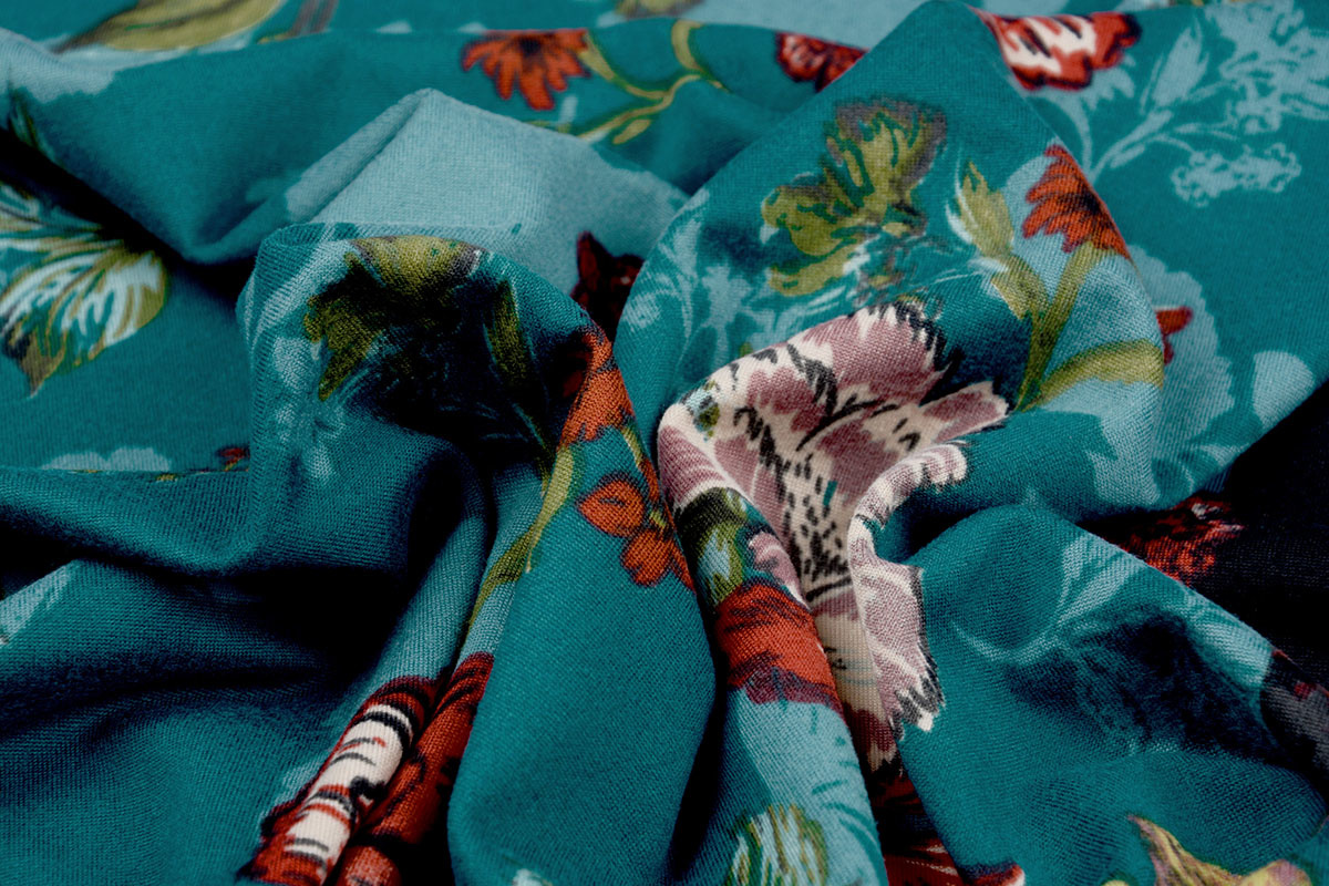 Lycra Trikot Simmer Flowery Zweifarbiges Grün Schwarz