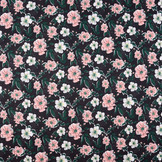 Blouse fabric Eksepi Blümen Schwarz