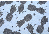 Mi & Joe Cotton Jersey Pineapple Glitter Light blue melange