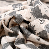 Mi & Joe Cotton Jersey Pineapple Glitter Beige melange