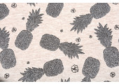 Mi & Joe Cotton Jersey Pineapple Glitter Beige melange