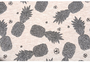 Mi & Joe Cotton Jersey Pineapple Glitter Beige melange