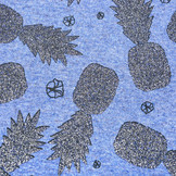 Mi & Joe Cotton Jersey Pineapple Glitter Dark jeans melange