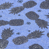 Mi & Joe Cotton Jersey Ananas Glitter Donker jeans melange