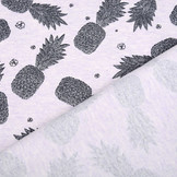 Mi & Joe Cotton Jersey Ananas Glitter Lila Melange