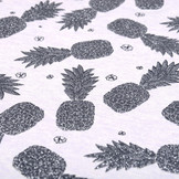 Mi & Joe Cotton Jersey Ananas Glitter Lila Melange