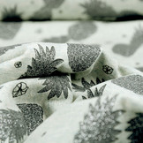 Mi & Joe Cotton Jersey Ananas Glitter Oud Groen melange