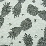 Mi & Joe Cotton Jersey Ananas Glitter Oud Groen melange