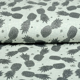 Mi & Joe Cotton Jersey Pineapple Glitter Old Green melange