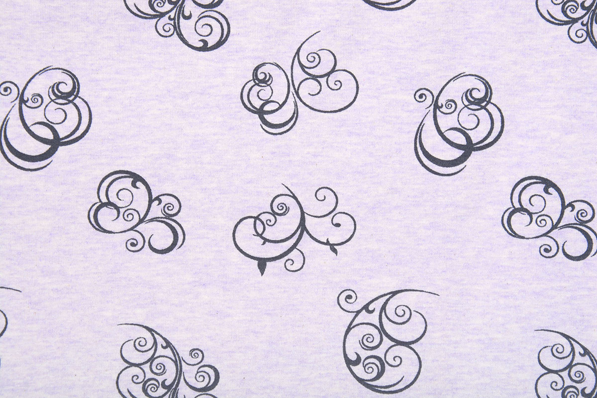 Mi & Joe Cotton Jersey Krul Lila Melange