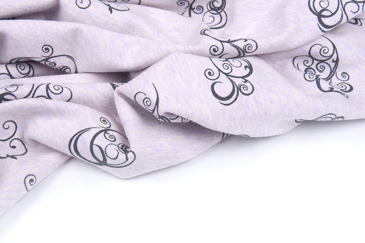 Mi & Joe Cotton Jersey Krul Lila Melange