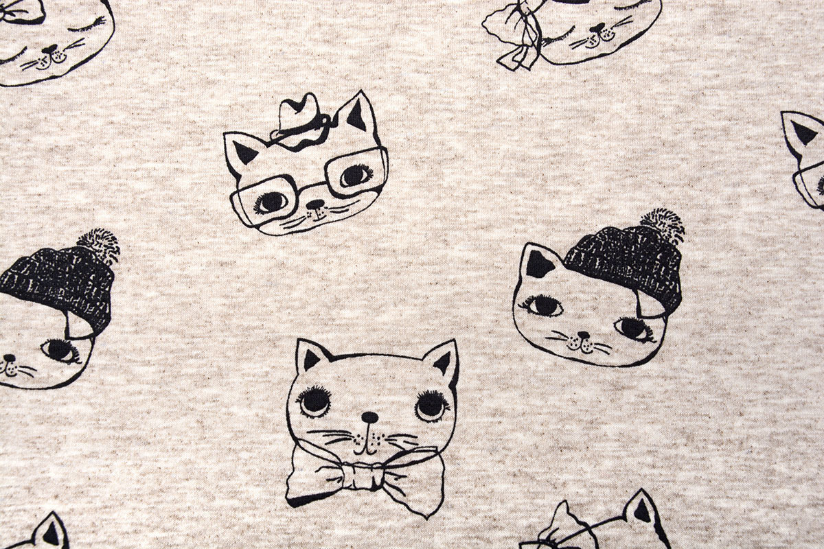 Mi & Joe Cotton Jersey Cat Beige melange