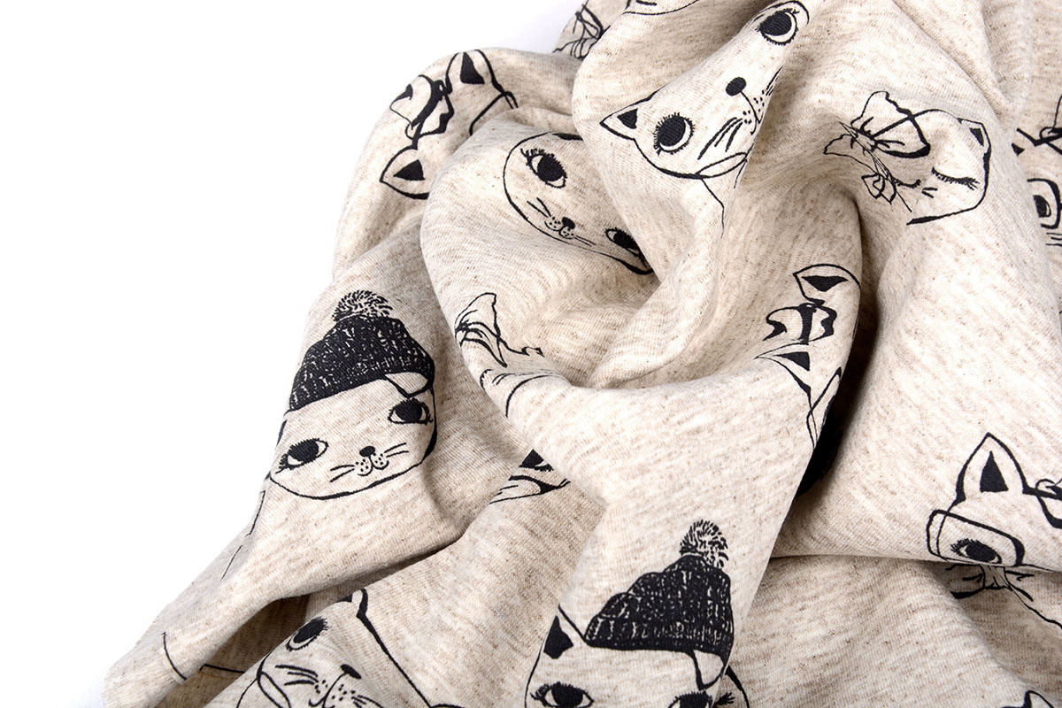 Mi & Joe Cotton Jersey Cat Beige melange