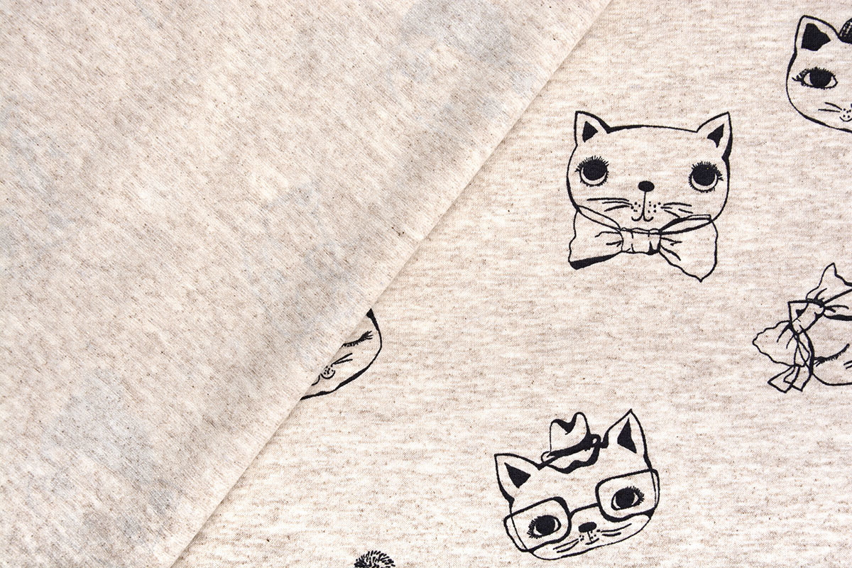 Mi & Joe Cotton Jersey Cat Beige melange