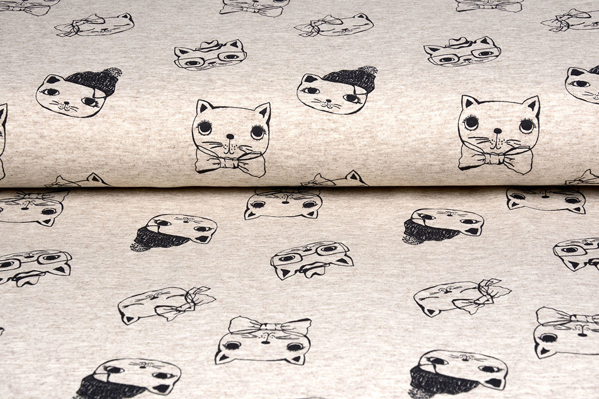 Mi & Joe Cotton Jersey Cat Beige melange