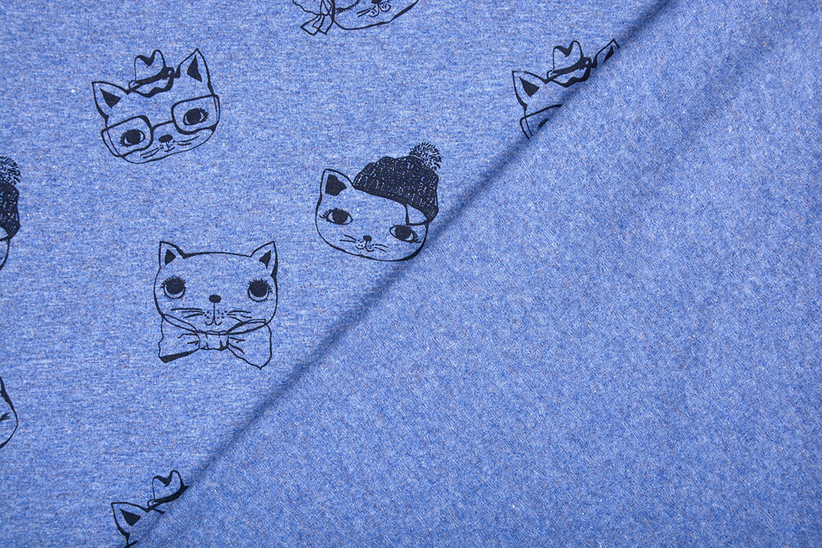 Mi & Joe Cotton Jersey Cat Dark jeans melange
