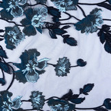 Gestickte Spitze Blau