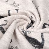 Mi & Joe Cotton Jersey Zwaan Glitter Beige melange